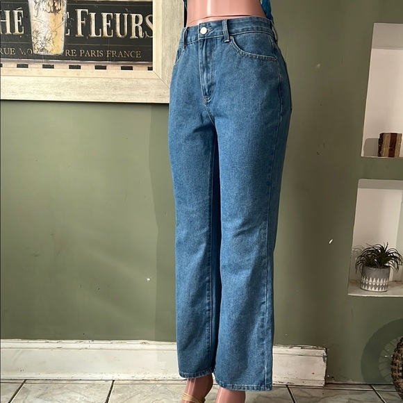 Classic Blue Flare Wide Leg Jeans - Picture 1 of 6